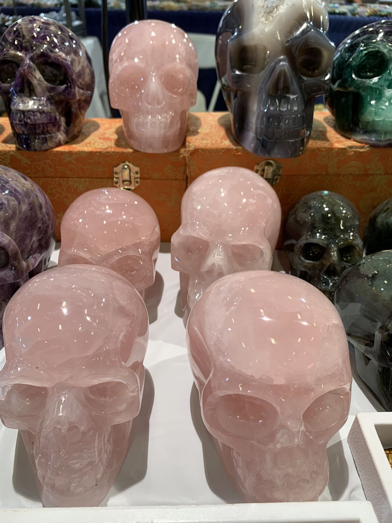 Rose Quartz skull assorted size