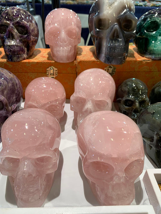 Rose Quartz skull assorted size