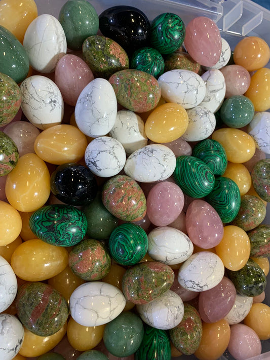 Assorted stone egg 50*35mm NO.1