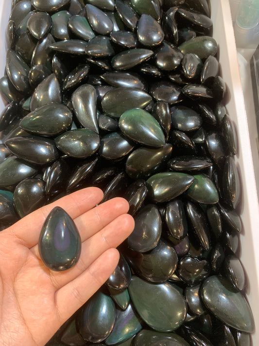 Rainbow obsidian Tear Drop