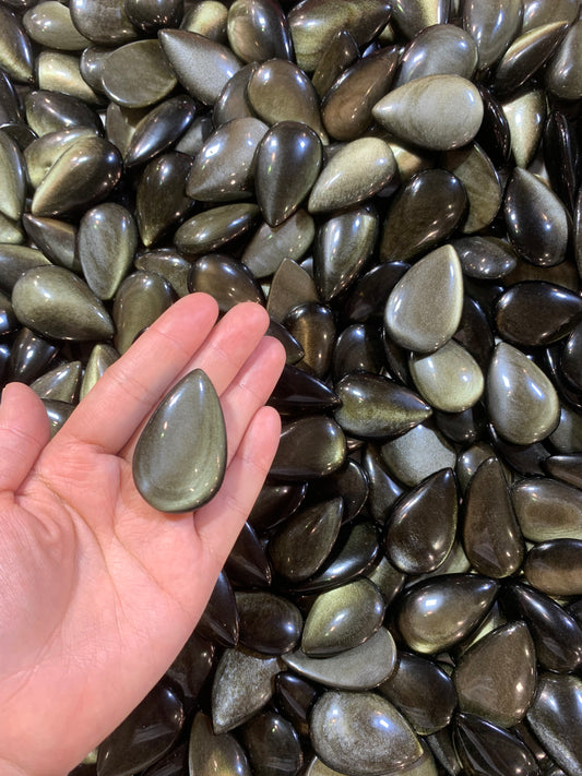 Gold sheen obsidian Tear drop
