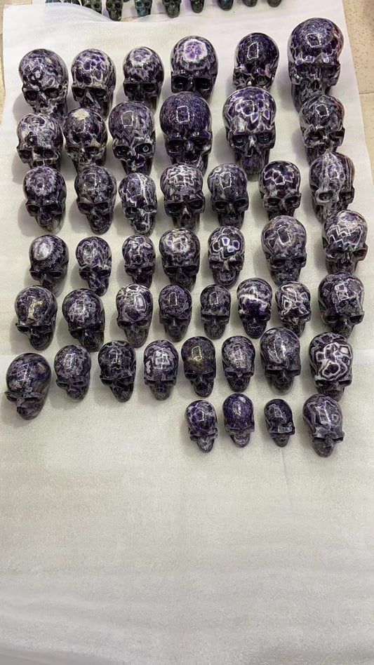 Amethyst carving Skull assorted size