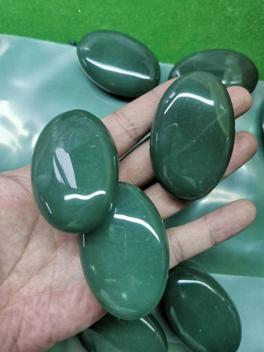 Green aventurine puff oval 60*40