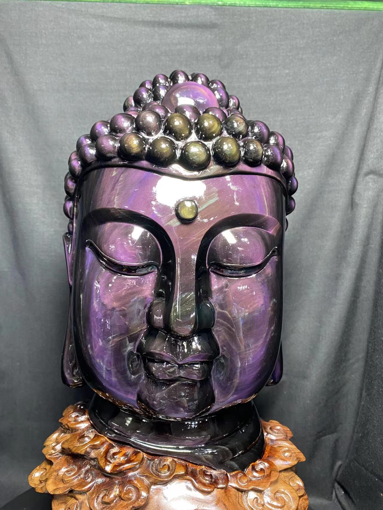 25kg rainbow obsidian Buddha head