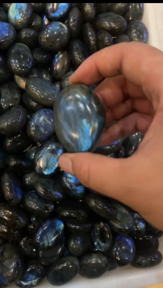 Labradorite puff oval assorted size "A Grade"