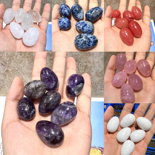 Assorted stone egg 50*35mm (Amethyst $9) NO.4