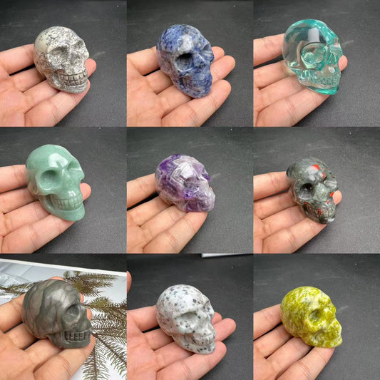 Assorted stone Skull 2-inch NO.2