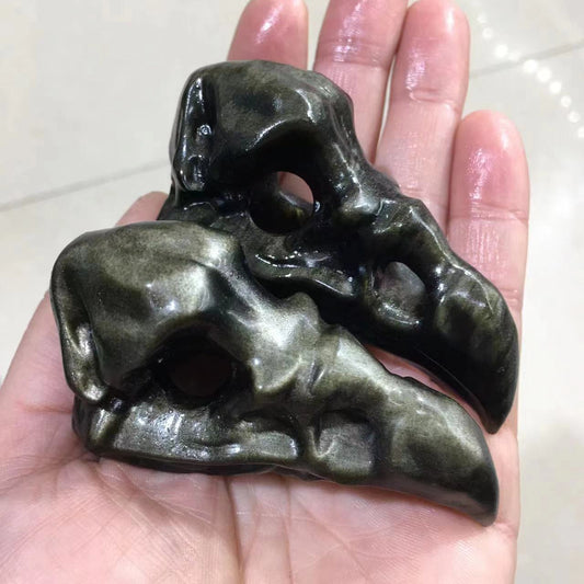 Bird Head gold sheen obsidian