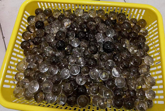 Smoky natural quartz 30mm sphere
