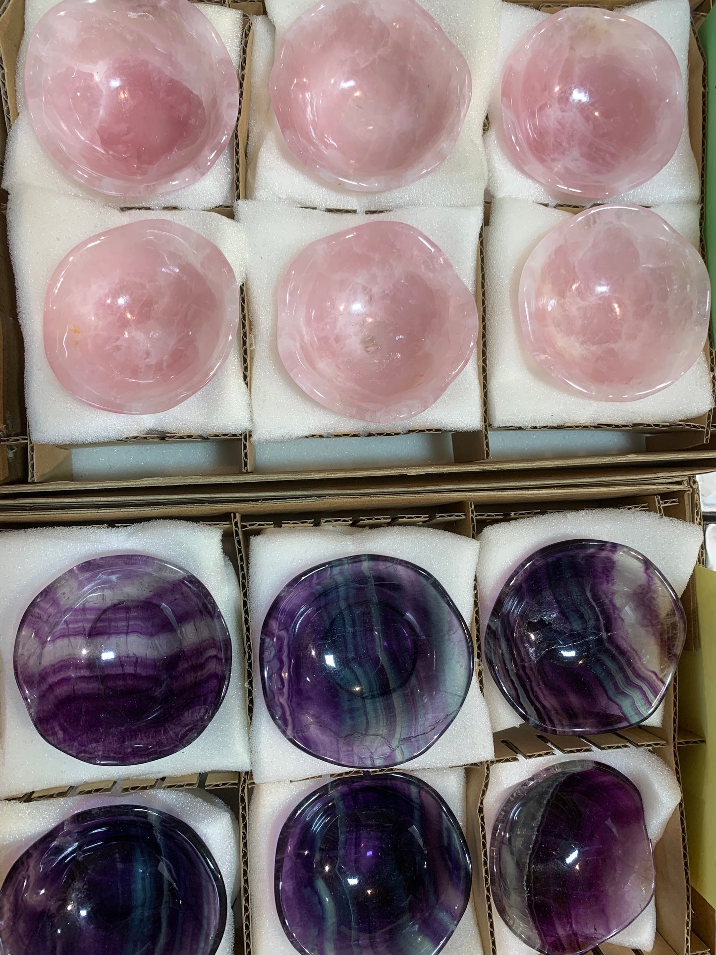 Bowl 75mm assorted stone(fluorite $24)
