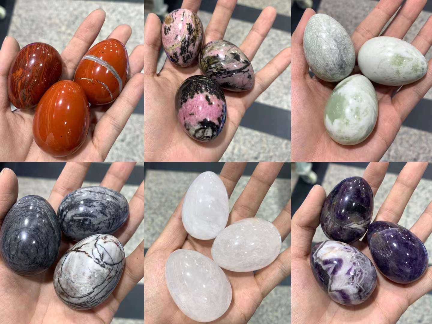 Assorted stone egg 50*35mm NO.5