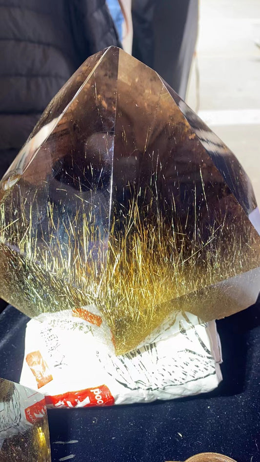 Gold hair rutilated quartz