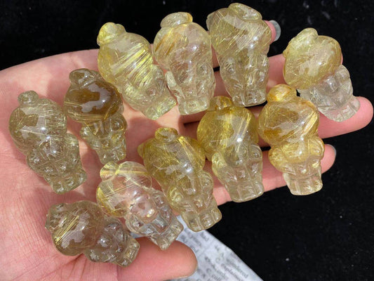 Gold hair rutilated quartz Pixiu