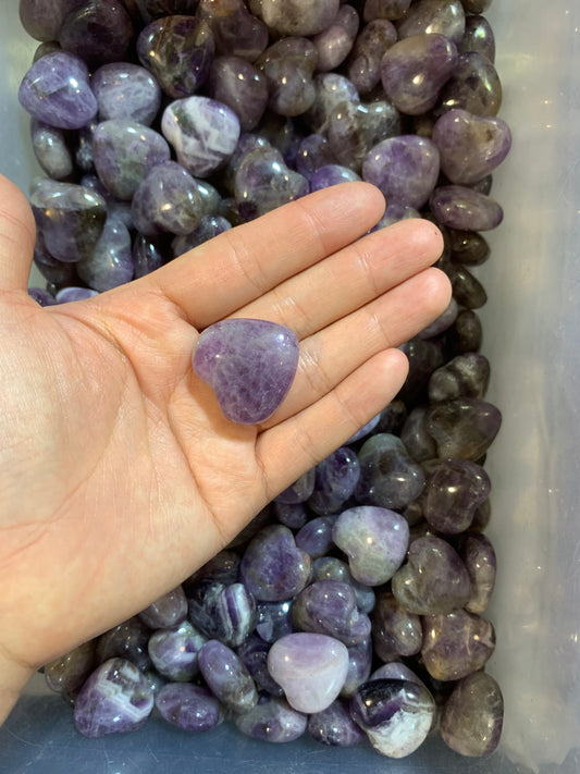 Amethyst heart 27mm