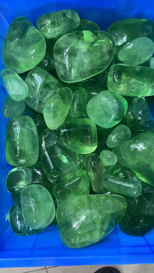 Green fluorite polish free form rock assorted size "Super A Grade"