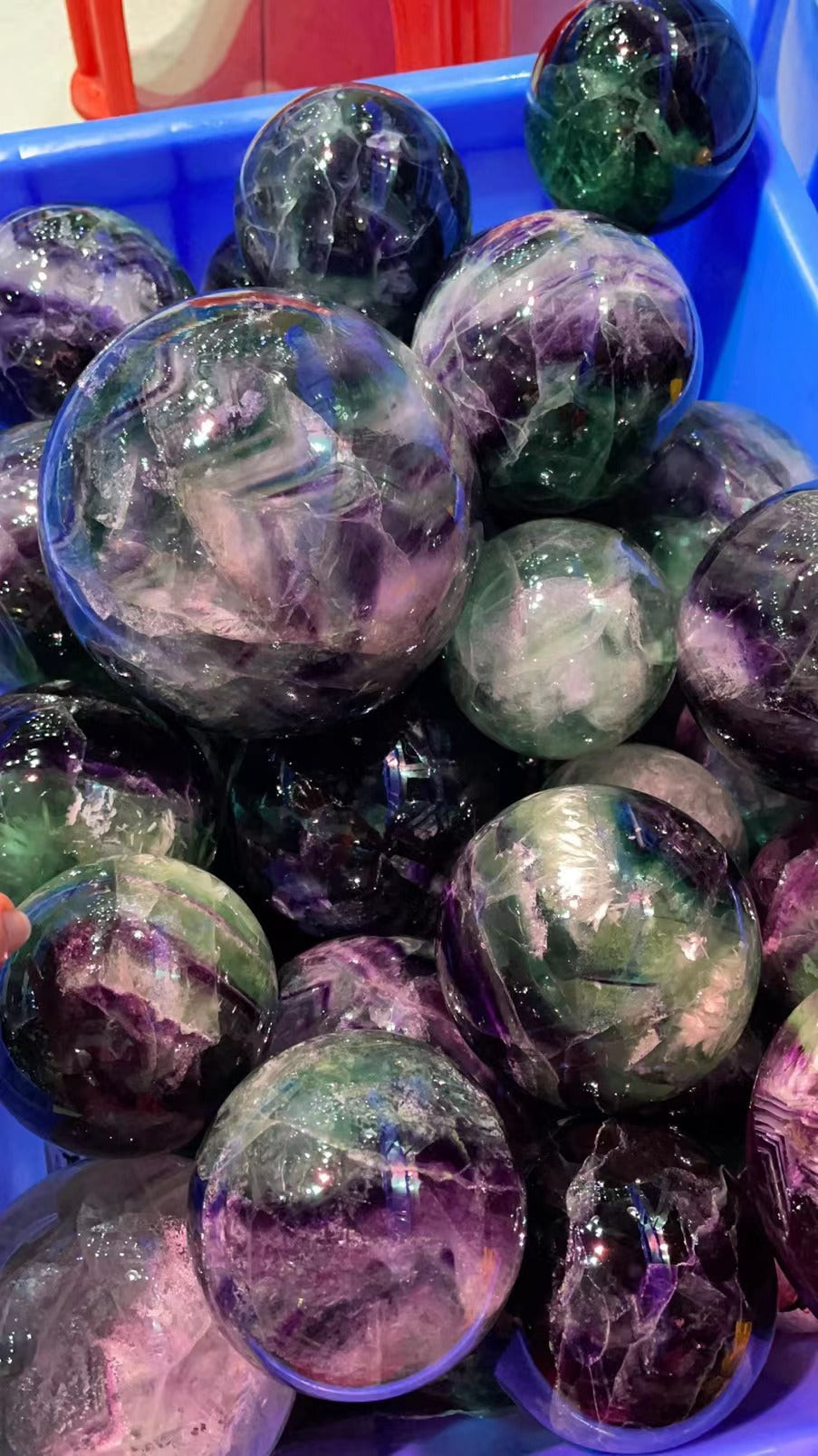 Rainbow Fluorite free size sphere