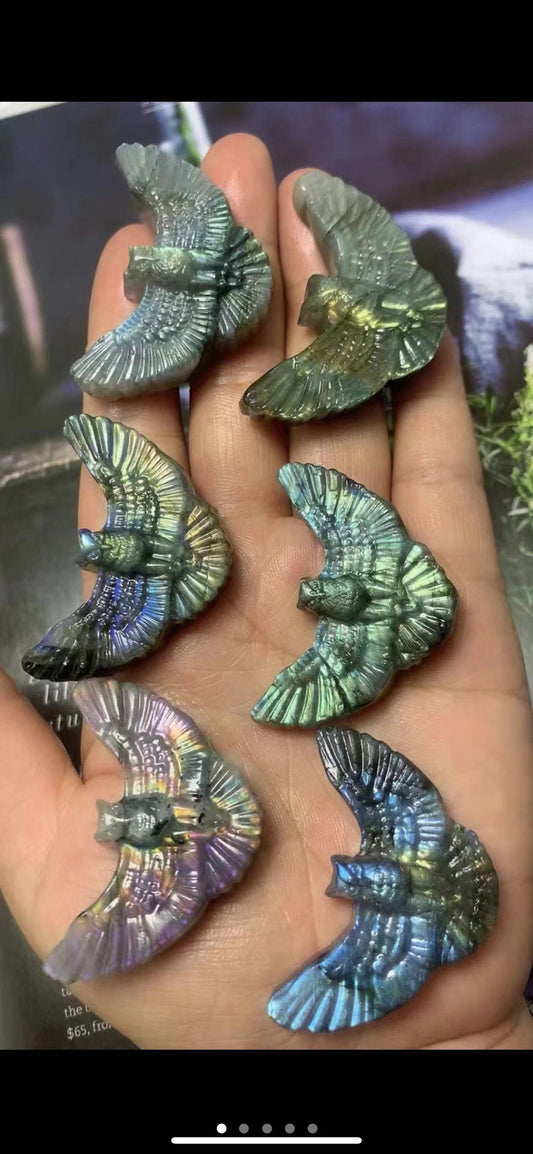 labradorite carving pendant