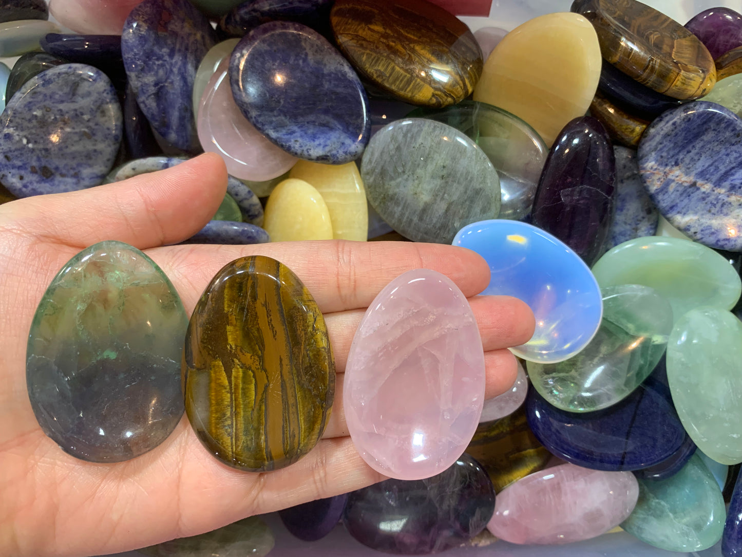 Assorted stone worry stone